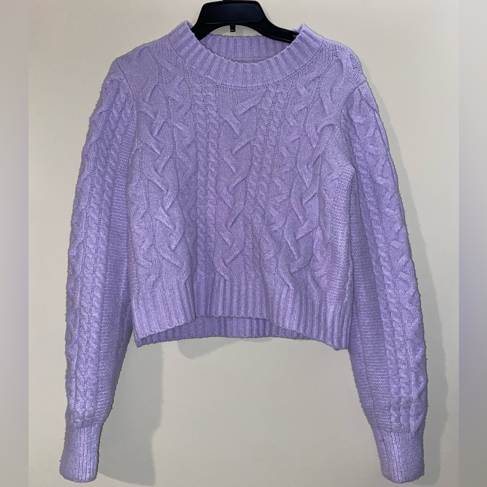 Sincerely Jules Lilac Cable Knit Sweater
